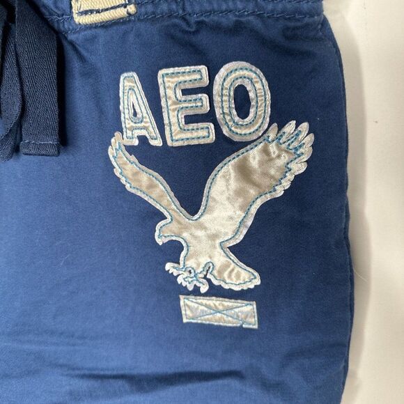 Vintage Y2K AMERICAN EAGLE OUTFITTERS Tote Bag - 18"H x 15"W x 4.5”D Blue - Picture 2 of 8
